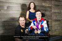 Image for Swansea Universitys triple Paralympic medallist celebrates his achievements with his back room team